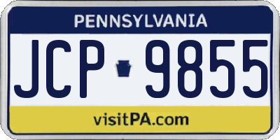 PA license plate JCP9855