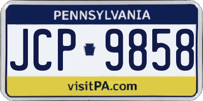 PA license plate JCP9858
