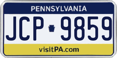 PA license plate JCP9859