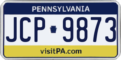 PA license plate JCP9873