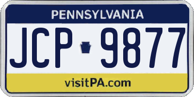 PA license plate JCP9877
