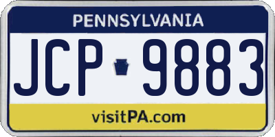 PA license plate JCP9883