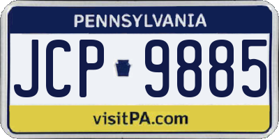 PA license plate JCP9885