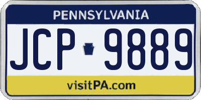 PA license plate JCP9889
