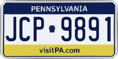 PA license plate JCP9891