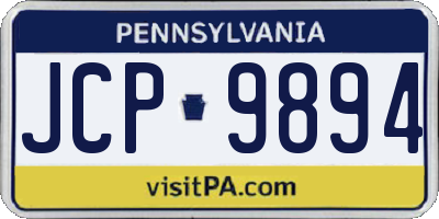 PA license plate JCP9894