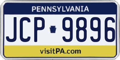 PA license plate JCP9896