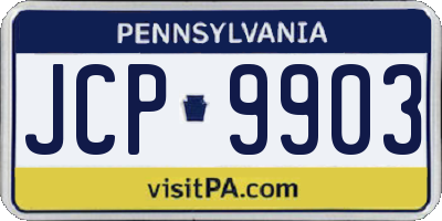 PA license plate JCP9903