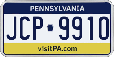 PA license plate JCP9910