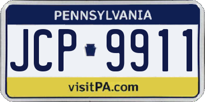 PA license plate JCP9911