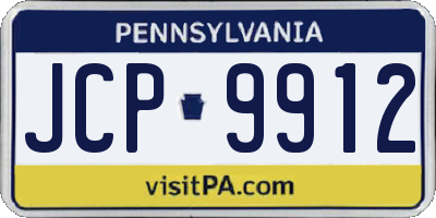 PA license plate JCP9912