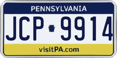 PA license plate JCP9914