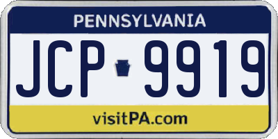 PA license plate JCP9919