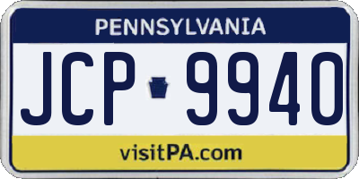 PA license plate JCP9940
