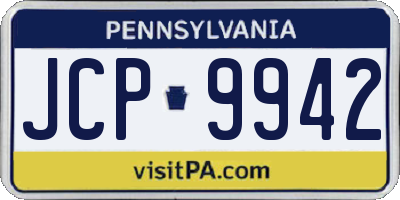 PA license plate JCP9942