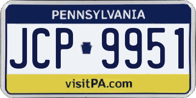 PA license plate JCP9951