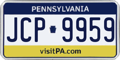 PA license plate JCP9959