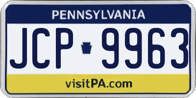 PA license plate JCP9963