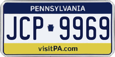 PA license plate JCP9969