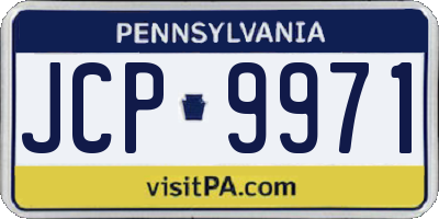 PA license plate JCP9971