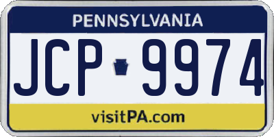PA license plate JCP9974