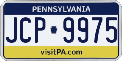 PA license plate JCP9975