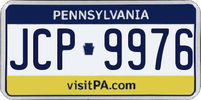 PA license plate JCP9976