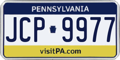 PA license plate JCP9977