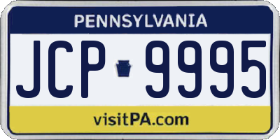 PA license plate JCP9995
