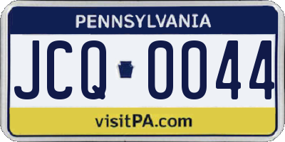 PA license plate JCQ0044