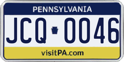 PA license plate JCQ0046