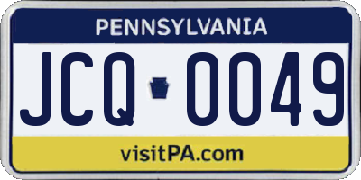 PA license plate JCQ0049