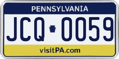 PA license plate JCQ0059