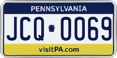 PA license plate JCQ0069