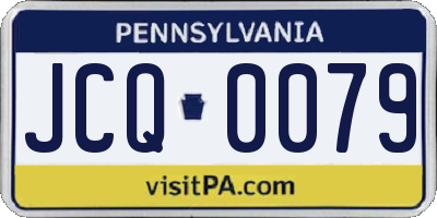 PA license plate JCQ0079