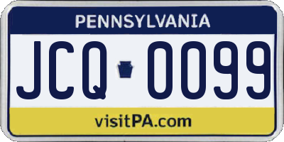 PA license plate JCQ0099