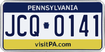 PA license plate JCQ0141