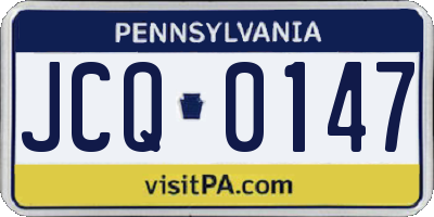 PA license plate JCQ0147