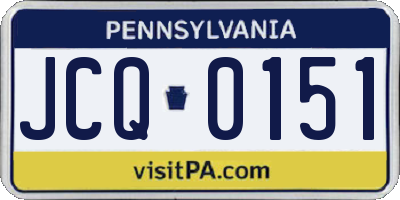 PA license plate JCQ0151