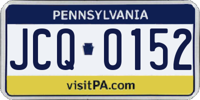 PA license plate JCQ0152