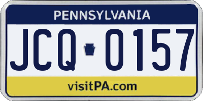 PA license plate JCQ0157