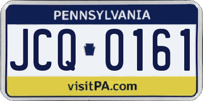 PA license plate JCQ0161