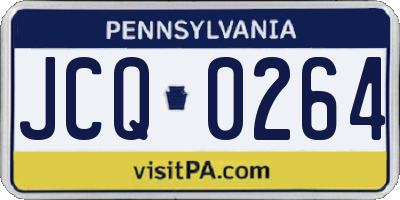 PA license plate JCQ0264