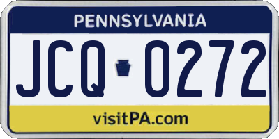 PA license plate JCQ0272
