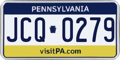 PA license plate JCQ0279
