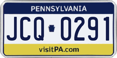 PA license plate JCQ0291