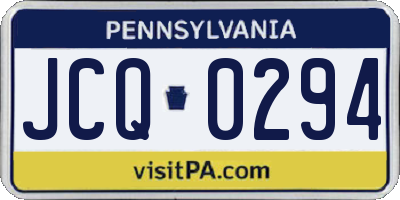 PA license plate JCQ0294