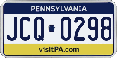 PA license plate JCQ0298