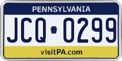 PA license plate JCQ0299