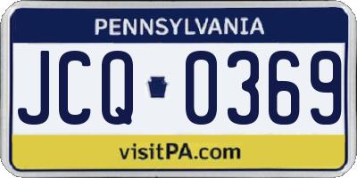 PA license plate JCQ0369
